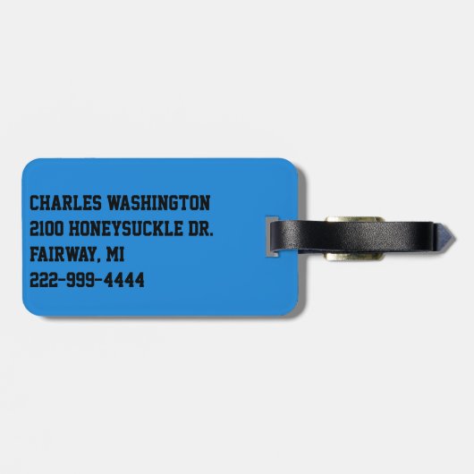 Étiquette À Bagage Étiquette faite sur commande de bagage de passioné (Dos horizontal)