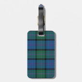 Étiquette À Bagage Étiquette faite sur commande de bagage de plaid de (Dos Vertical)