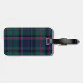Étiquette À Bagage Étiquette faite sur commande de bagage de plaid de (Dos horizontal)