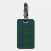 Étiquette À Bagage Étiquette faite sur commande de bagage de plaid de (Dos Vertical)