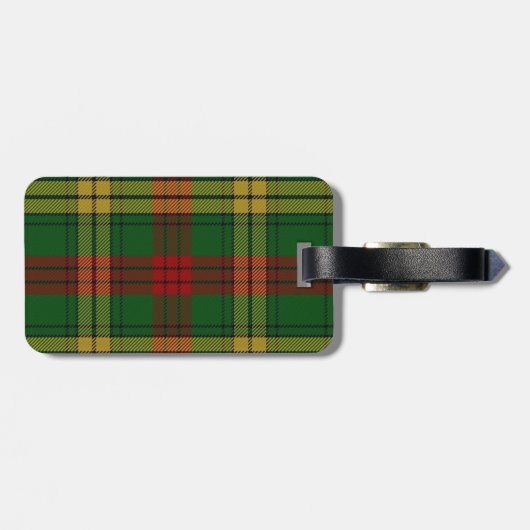 Étiquette À Bagage Étiquette faite sur commande de bagage de plaid de (Dos horizontal)