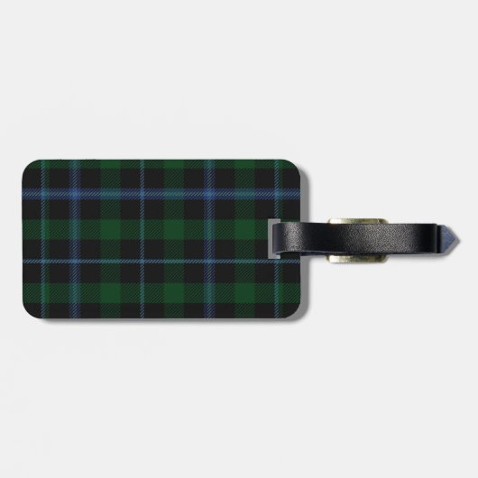 Étiquette À Bagage Étiquette faite sur commande de bagage de plaid de (Dos horizontal)