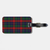 Étiquette À Bagage Étiquette faite sur commande de bagage de plaid de (Dos horizontal)