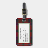 Étiquette À Bagage Étiquette faite sur commande de bagage de plaid de (Devant Vertical)