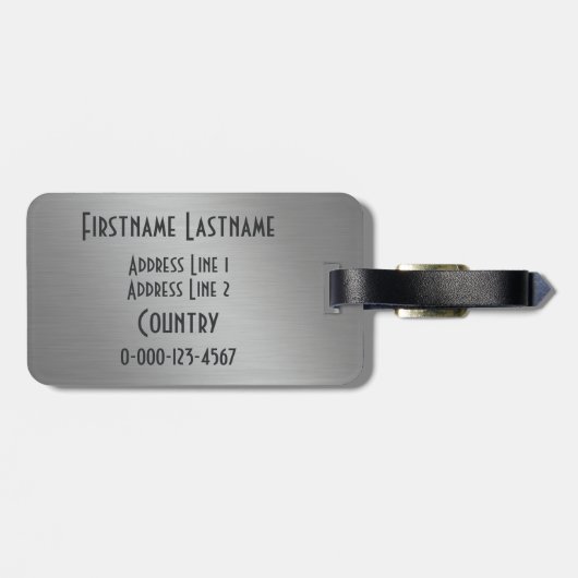 Étiquette À Bagage Étiquette faite sur commande de bagage de sembler (Dos horizontal)