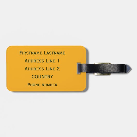 Étiquette À Bagage Étiquette faite sur commande de bagage de shamrock (Dos horizontal)