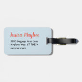 Étiquette À Bagage Étiquette faite sur commande de bagage de sirène (Dos horizontal)