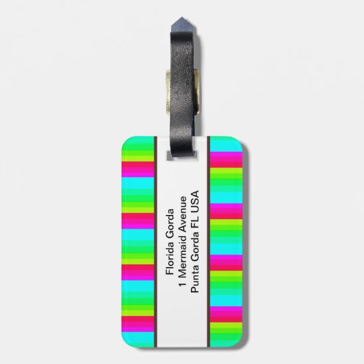 Étiquette À Bagage Étiquette faite sur commande de bagage de sirène (Dos Vertical)