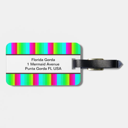 Étiquette À Bagage Étiquette faite sur commande de bagage de sirène (Dos horizontal)