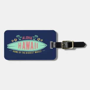 Étiquette À Bagage Étiquette faite sur commande de bagage de surfer