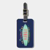 Étiquette À Bagage Étiquette faite sur commande de bagage de surfer (Devant Vertical)