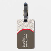 Étiquette À Bagage Étiquette faite sur commande de bagage de tatouage (Dos Vertical)