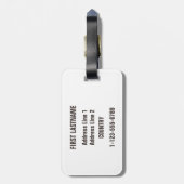 Étiquette À Bagage Étiquette faite sur commande de bagage de tigres (Dos Vertical)