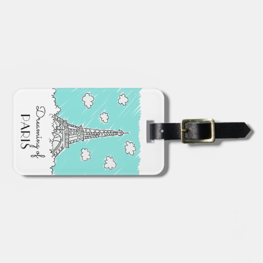 Étiquette À Bagage Étiquette faite sur commande de bagage de Tour (Devant horizontal)