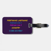 Étiquette À Bagage Étiquette faite sur commande de bagage de triangle (Dos horizontal)