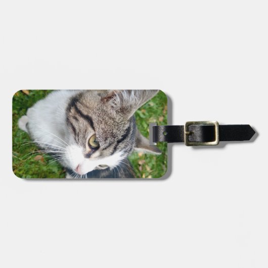 Étiquette À Bagage Étiquette faite sur commande de bagage de voyage (Devant horizontal)