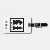 Étiquette À Bagage Étiquette faite sur commande de bagage d'ÉCHECS (Devant horizontal)