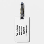 Étiquette À Bagage Étiquette faite sur commande de bagage d'ÉCHECS (Dos Vertical)