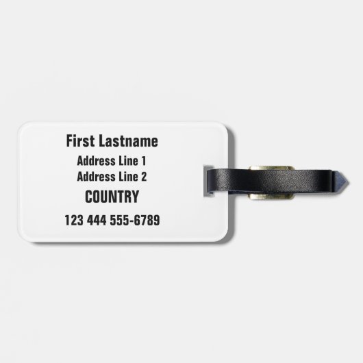 Étiquette À Bagage Étiquette faite sur commande de bagage d'ÉCHECS (Dos horizontal)