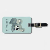 Étiquette À Bagage Étiquette faite sur commande de bagage des textes (Devant horizontal)