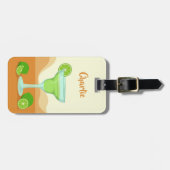 Étiquette À Bagage Étiquette faite sur commande de bagage des textes (Devant horizontal)