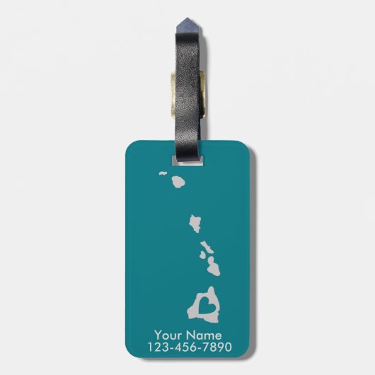 Étiquette À Bagage Étiquette faite sur commande de bagage d'état (Dos Vertical)