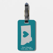 Étiquette À Bagage Étiquette faite sur commande de bagage d'état du (Dos Vertical)