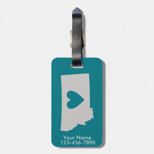 Étiquette À Bagage Étiquette faite sur commande de bagage d'état du (Dos Vertical)