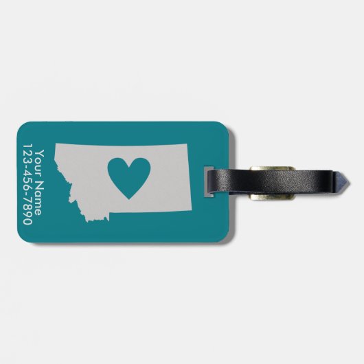 Étiquette À Bagage Étiquette faite sur commande de bagage d'état du (Dos horizontal)