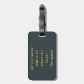 Étiquette À Bagage Étiquette faite sur commande de bagage du (Dos Vertical)