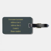 Étiquette À Bagage Étiquette faite sur commande de bagage du (Dos horizontal)