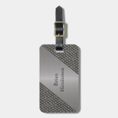 Étiquette À Bagage Étiquette faite sur commande de bagage en métal (Devant Vertical)