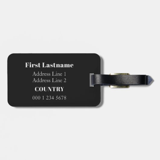 Étiquette À Bagage Étiquette faite sur commande de VOTRE bagage de (Dos horizontal)