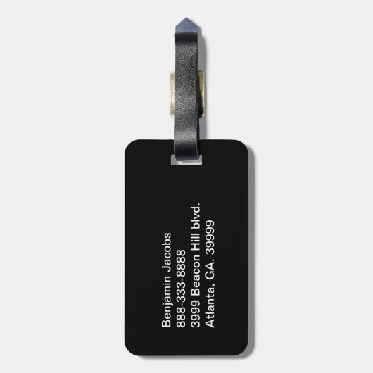 Étiquette À Bagage Étiquette faite sur commande dépouillée de bagage (Dos Vertical)
