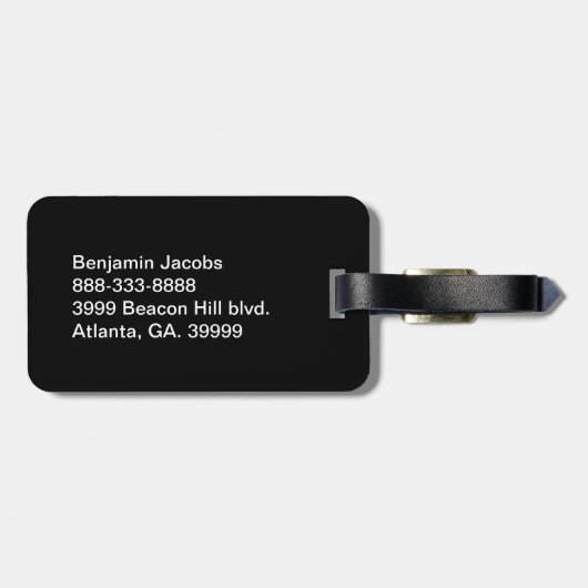 Étiquette À Bagage Étiquette faite sur commande dépouillée de bagage (Dos horizontal)