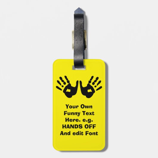 Étiquette À Bagage étiquette faite sur commande drôle de bagage (Dos Vertical)