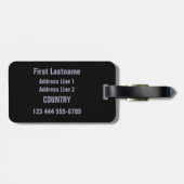 Étiquette À Bagage "Étiquette faite sur commande drôle de bagage de (Dos horizontal)