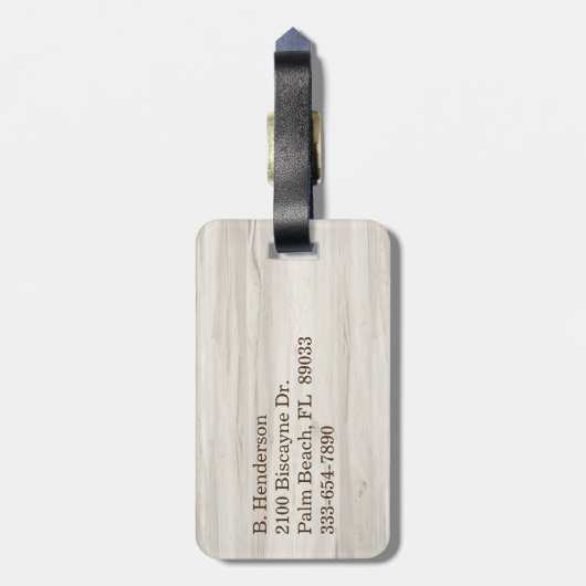 Étiquette À Bagage Étiquette faite sur commande en bois de bagage de (Dos Vertical)