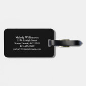 Étiquette À Bagage Étiquette faite sur commande florale de bagage (Dos horizontal)