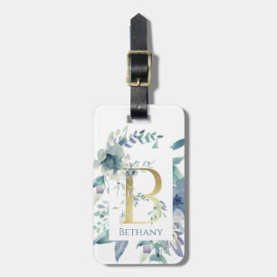 Étiquette À Bagage Étiquette faite sur commande florale de bagage de