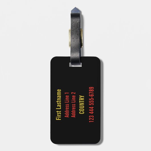 Étiquette À Bagage Étiquette faite sur commande hawaïenne de bagage (Dos Vertical)