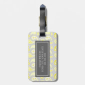 Étiquette À Bagage Étiquette faite sur commande jaune de bagage de (Dos Vertical)