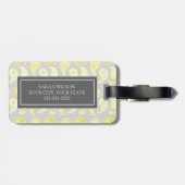 Étiquette À Bagage Étiquette faite sur commande jaune de bagage de (Dos horizontal)