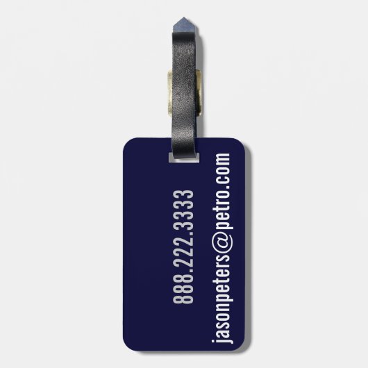 Étiquette À Bagage ÉTIQUETTE faite sur commande personnalisée simple (Dos Vertical)