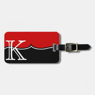 Étiquette À Bagage ÉTIQUETTE faite sur commande ROUGE personnalisée