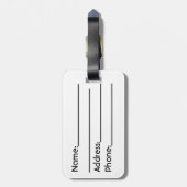 Étiquette À Bagage Étiquette fière de bagage de voyage de sténographe (Dos Vertical)