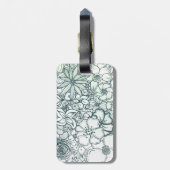 Étiquette À Bagage Étiquette florale de bagage de jardin (Dos Vertical)