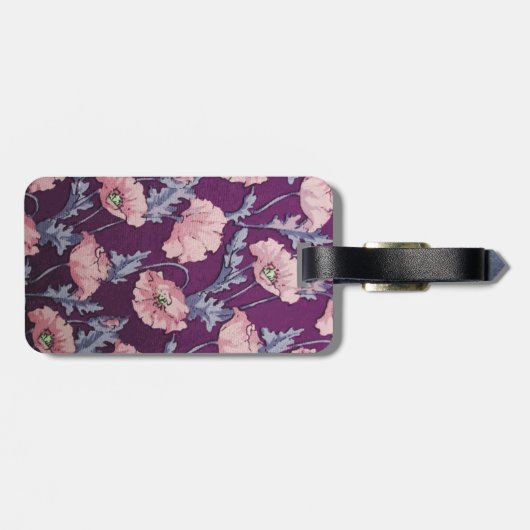Étiquette À Bagage Étiquette florale faite sur commande de bagage (Dos horizontal)