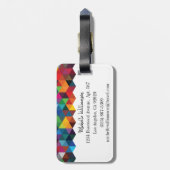 Étiquette À Bagage Étiquette géométrique de bagage (Dos Vertical)