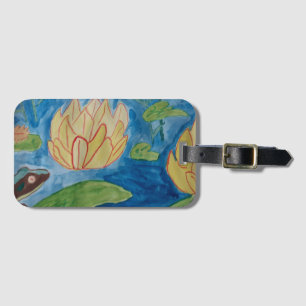Étiquette À Bagage Étiquette grenouille et bagage Nénuphar